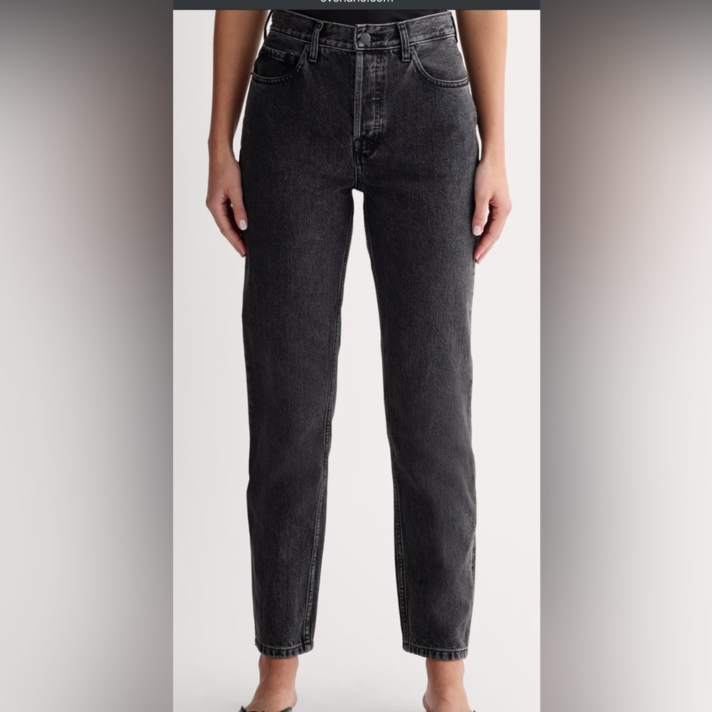 Everlane Black-Gray 90s Cheeky high rise ankle jeans